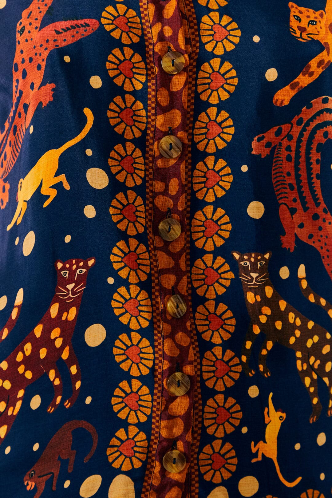 Farm Rio Navy Animal Sky Shirt