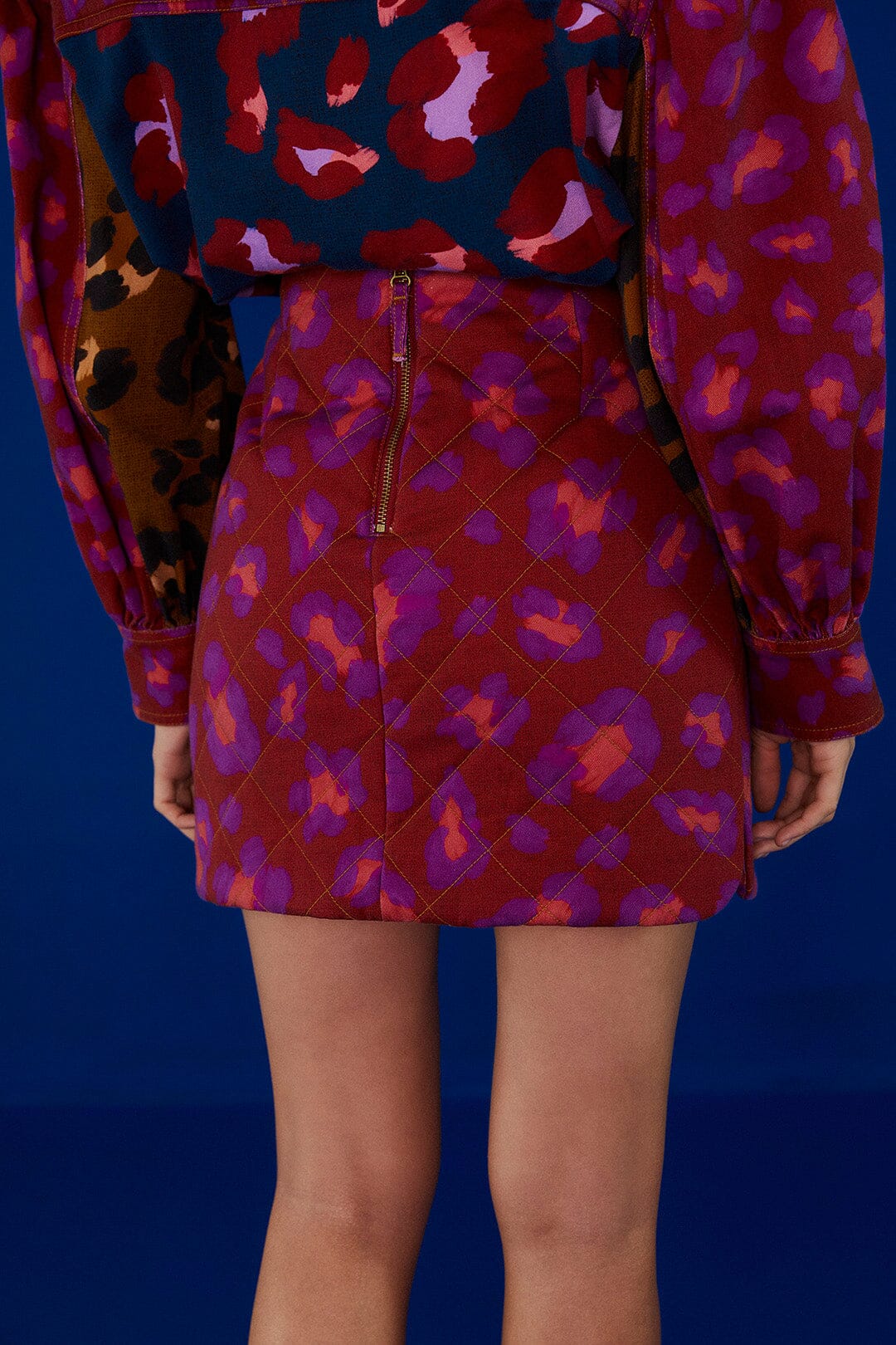 Farm Rio Mixed Leopards Mini Skirt