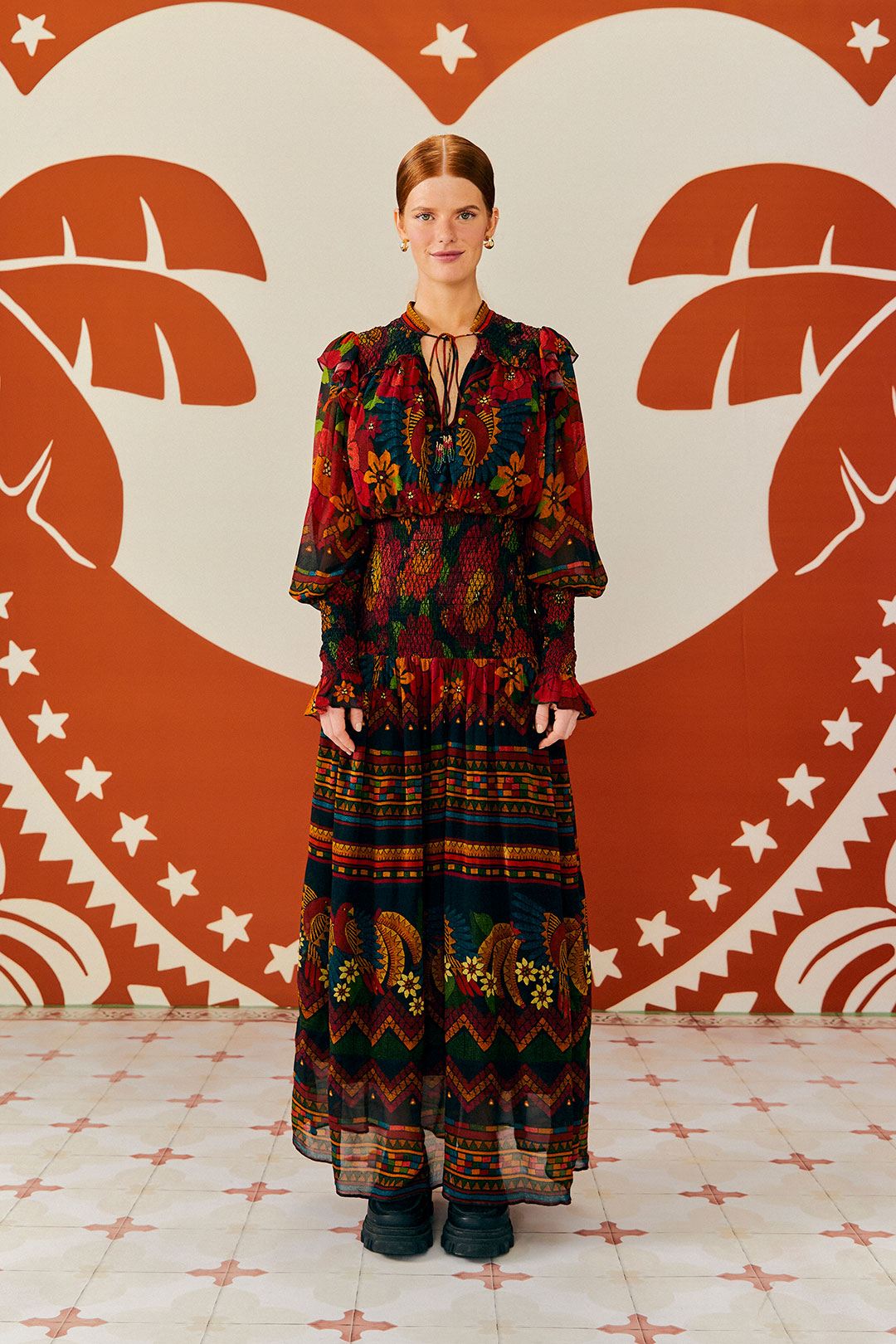 Farm Rio Macaw Ballet Ainika Maxi Dress