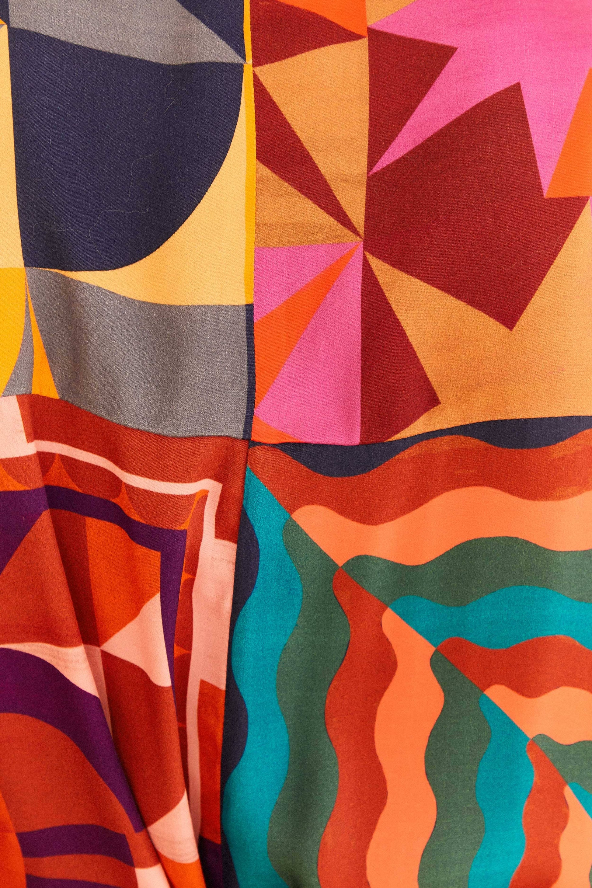 Farm Rio Graphic Scarves Shirtdress