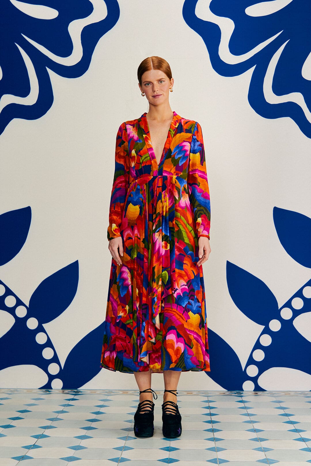 Farm Rio Rainbow Forest Maxi Dress