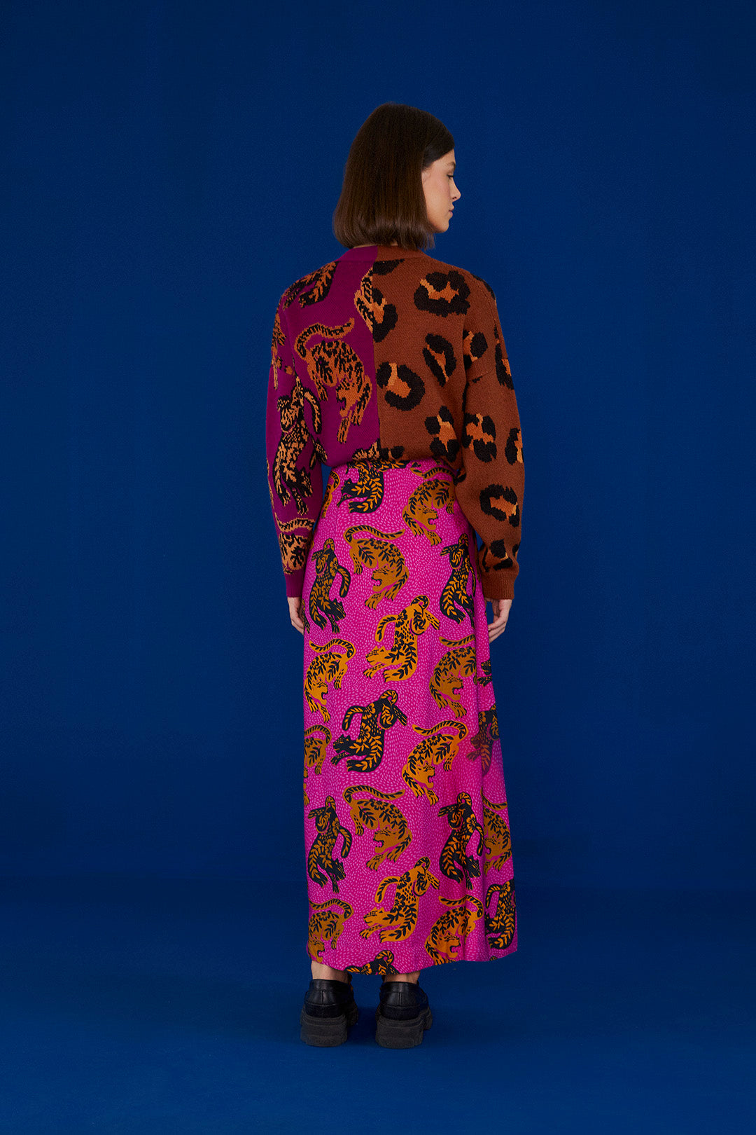 Farm Rio Pink Wild Leopards Lenzing™ Ecovero™ Viscose Maxi Skirt