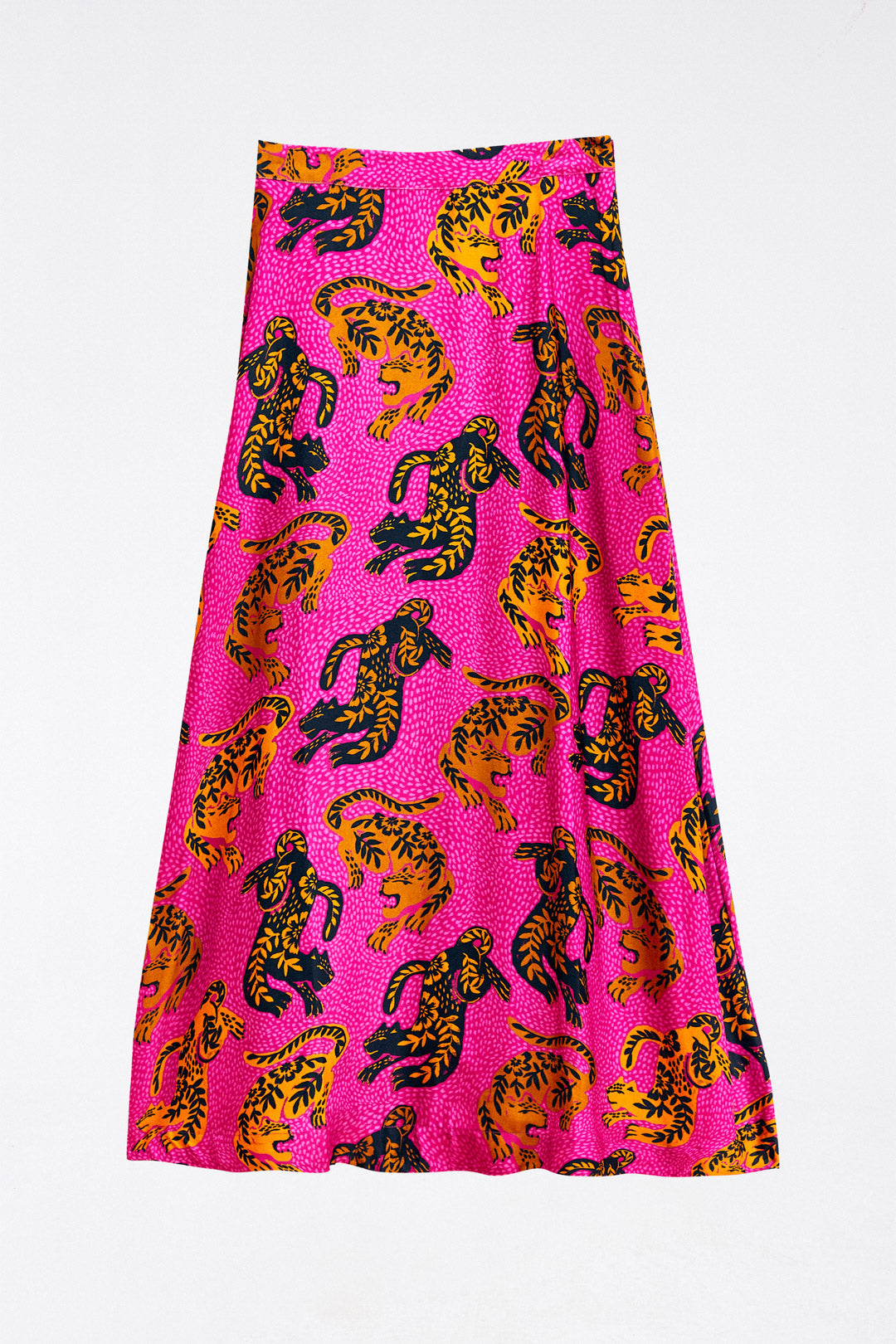 Farm Rio Pink Wild Leopards Lenzing™ Ecovero™ Viscose Maxi Skirt