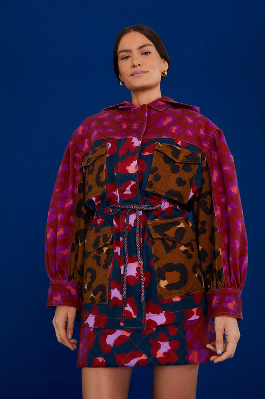 Farm Rio Mixed Leopards Canvas Jacket