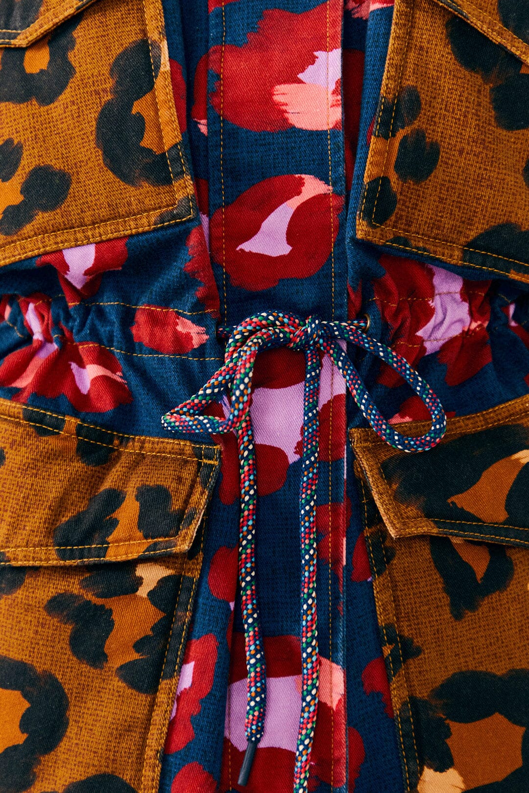 Farm Rio Mixed Leopards Canvas Jacket