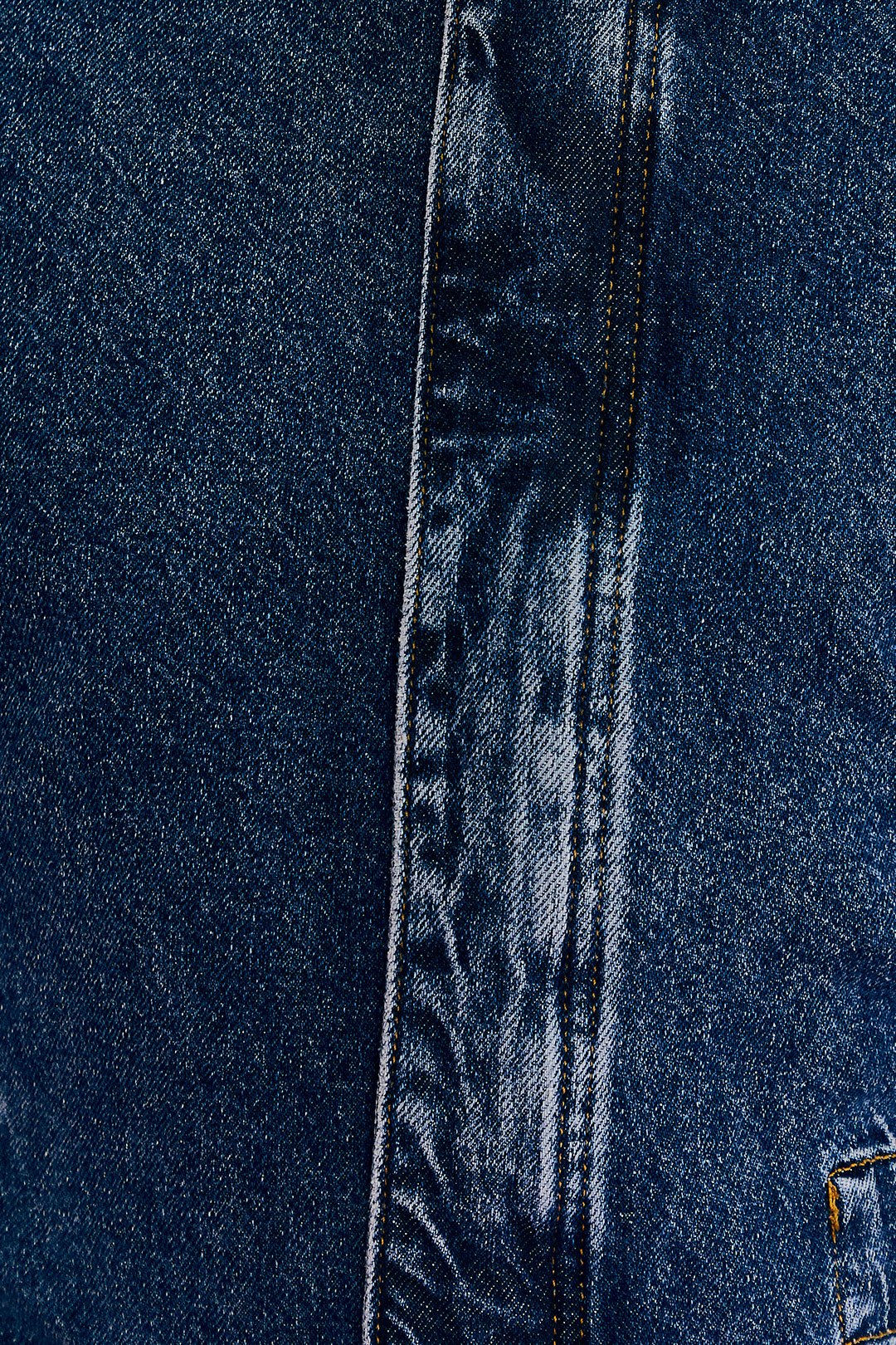 Farm Rio Crochet Squares Denim Jumpsuit