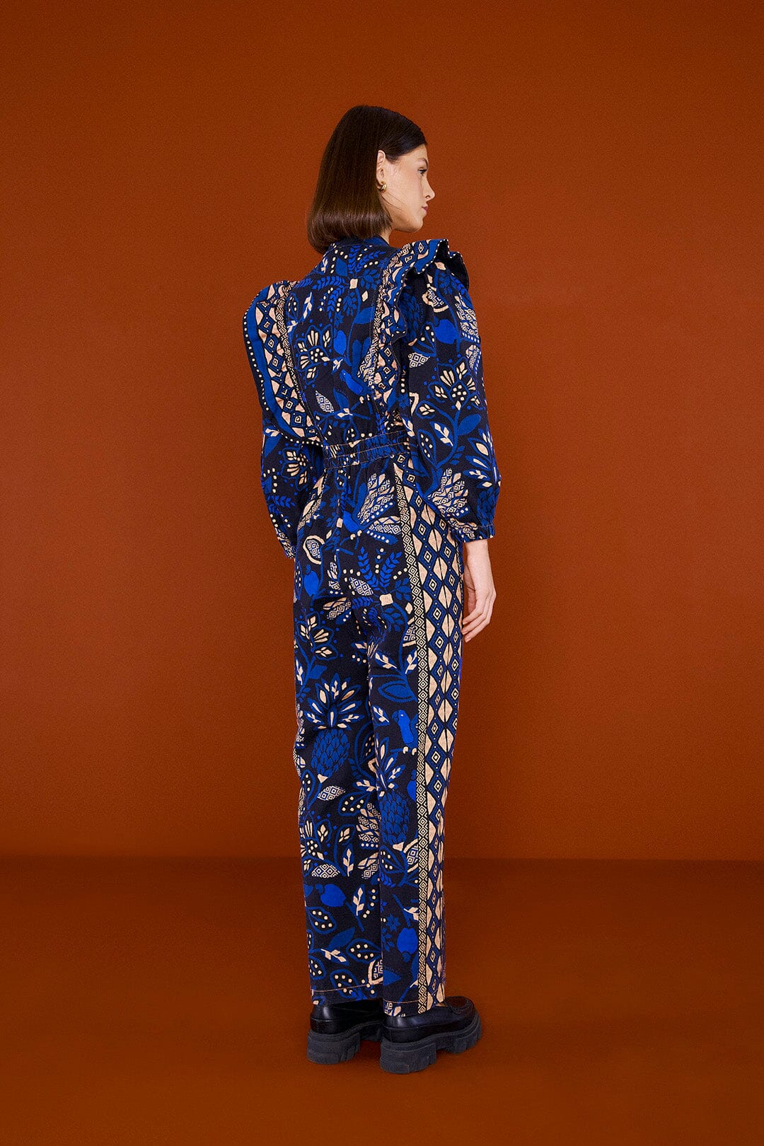 Farm Rio Black Macaw Forest Jumpsuit