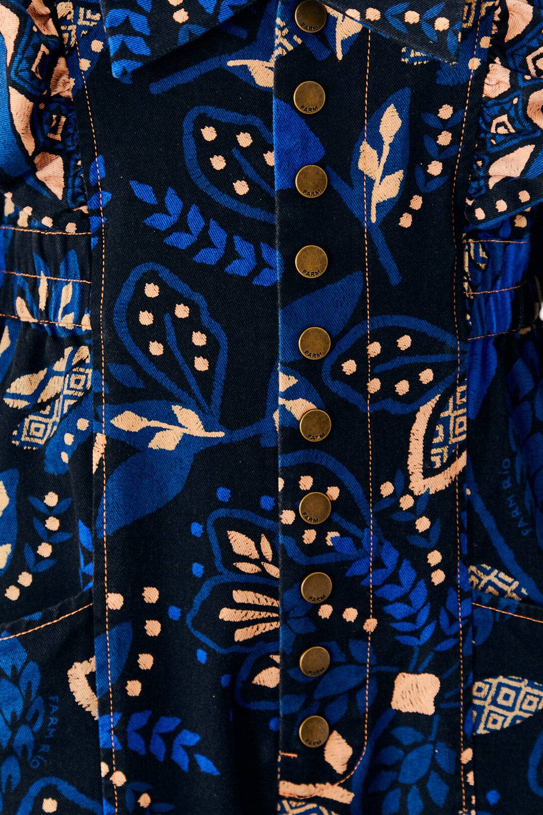 Farm Rio Black Macaw Forest Jumpsuit
