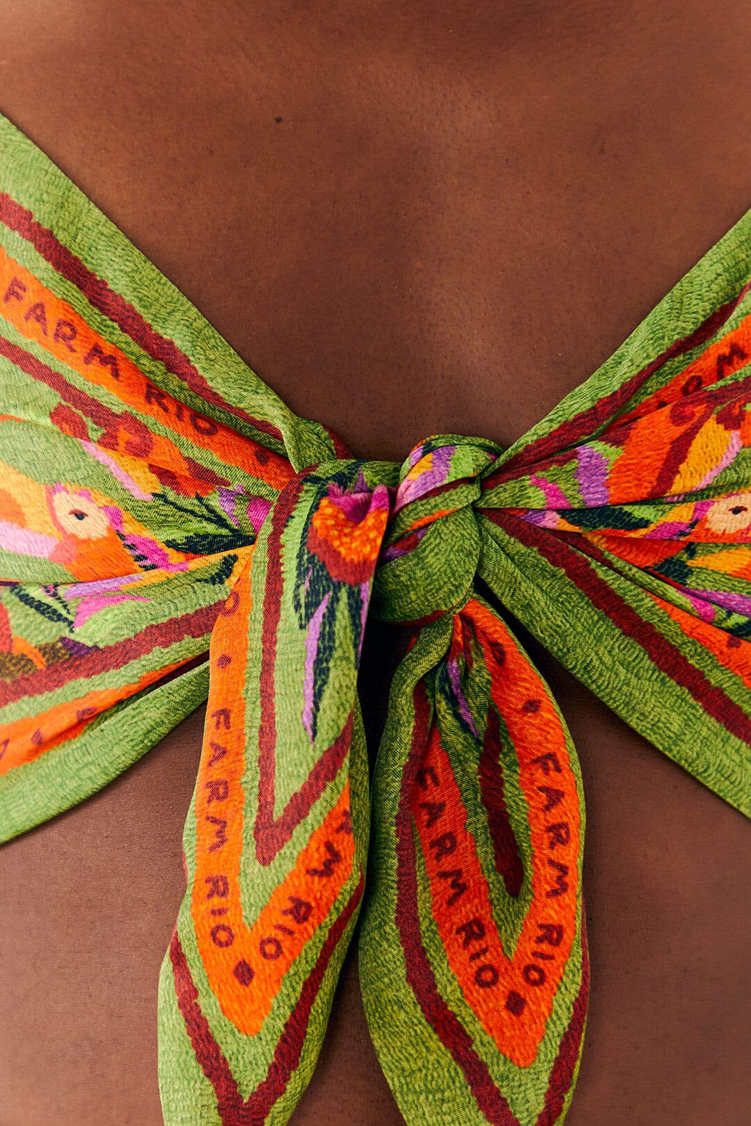 Farm Rio Toucans Scarf Lenzing™ Ecovero™ Viscose Crop Top