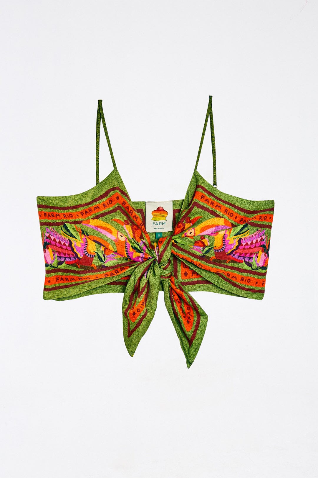 Farm Rio Toucans Scarf Lenzing™ Ecovero™ Viscose Crop Top