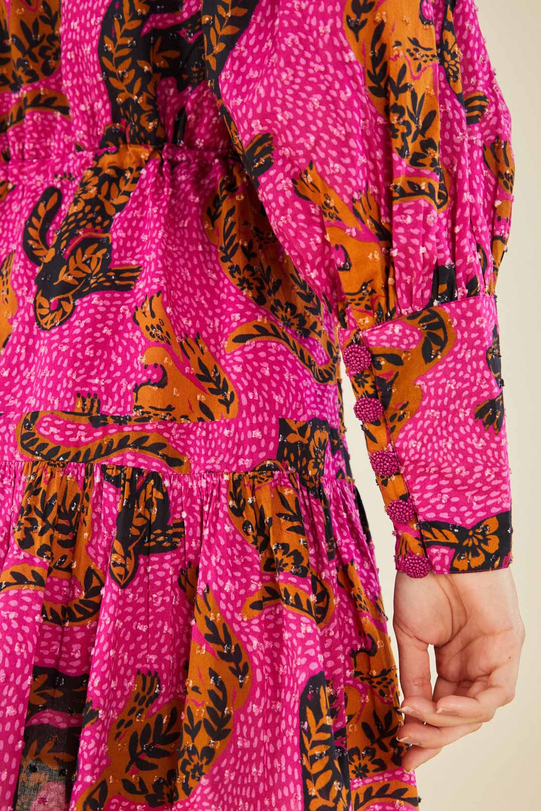 Farm Rio Pink Wild Leopards Mini Dress