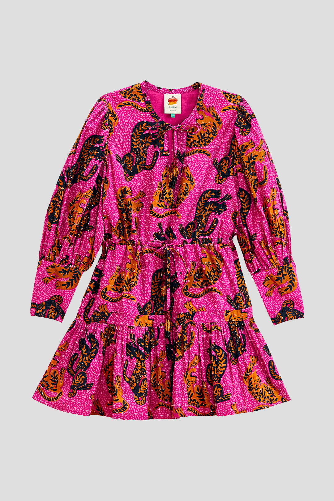 Farm Rio Pink Wild Leopards Mini Dress