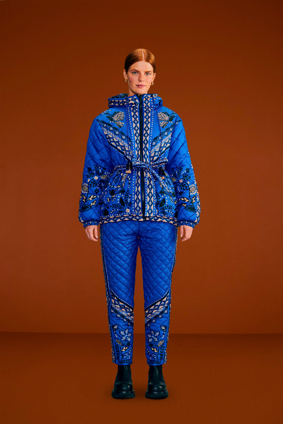 Farm Rio BlackMacaw Forest Reversible Puffer Jacket