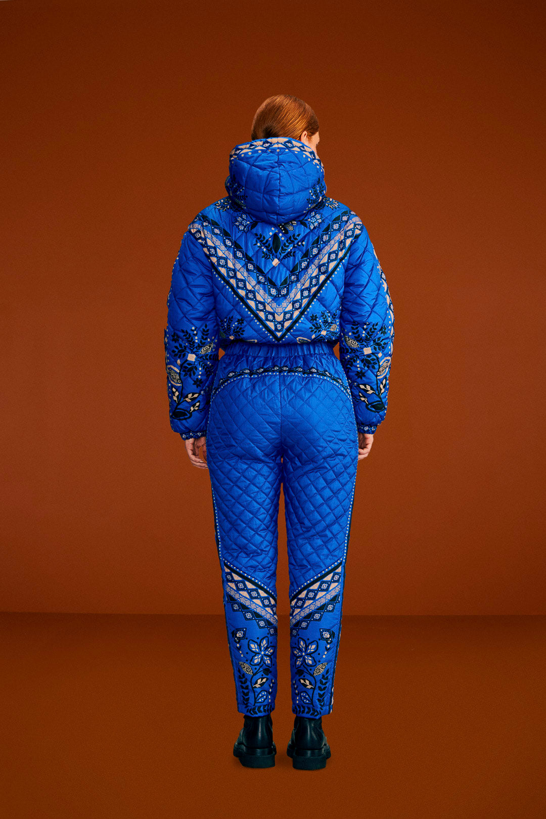 Farm Rio Black Macaw Forest Quilted Pants