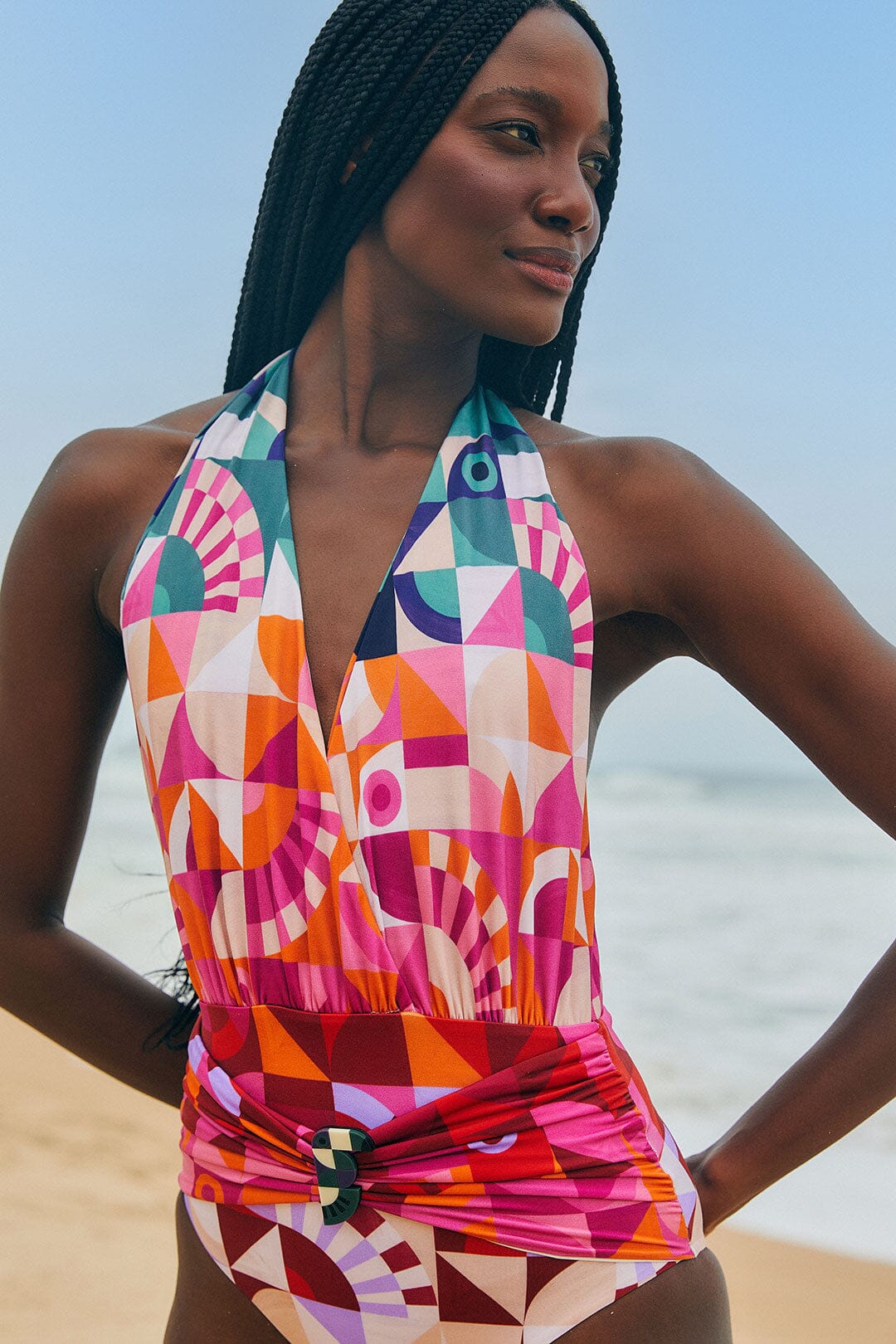 Farm Rio Ombre Graphic Toucans One Piece Swimsuit