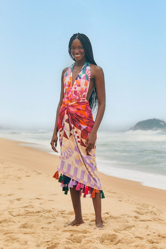 Farm Rio Ombre Graphic Toucans Multicolor Sarong