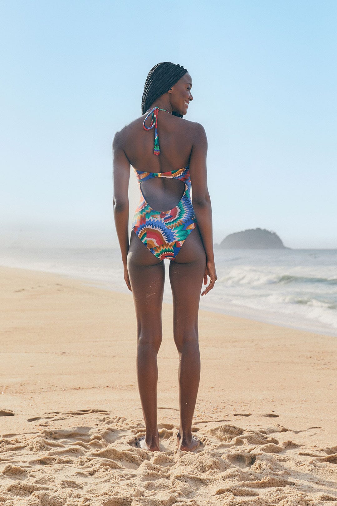 Farm Rio Chevron Toucans One Piece Swimsuit