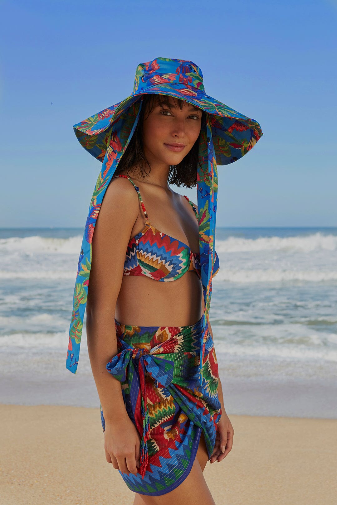 Farm Rio Chevron Toucans Cover Up