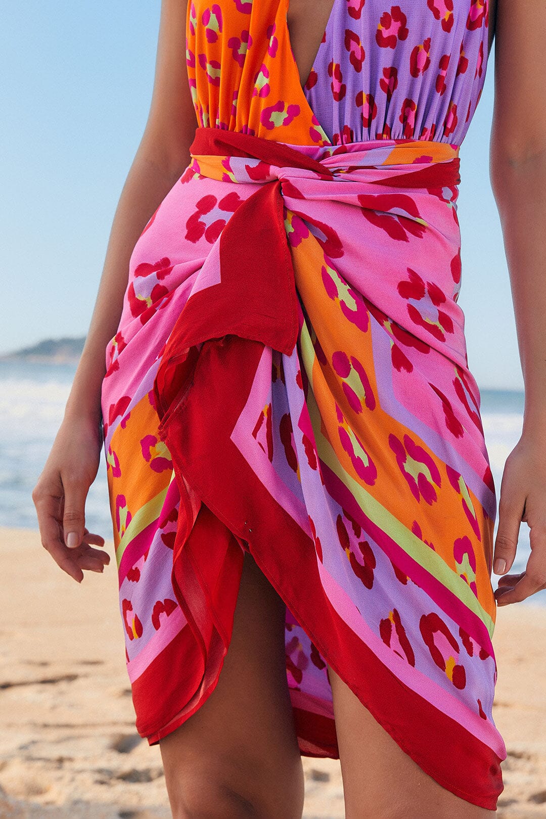 Farm Rio Maxi Leopard Patch Sarong