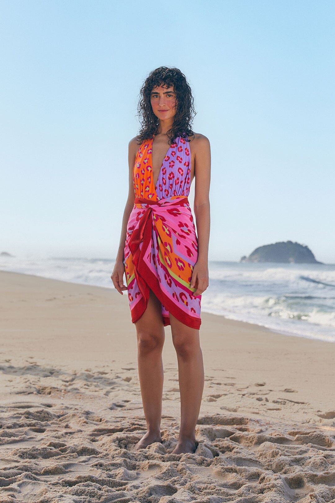 Farm Rio Maxi Leopard Patch Sarong