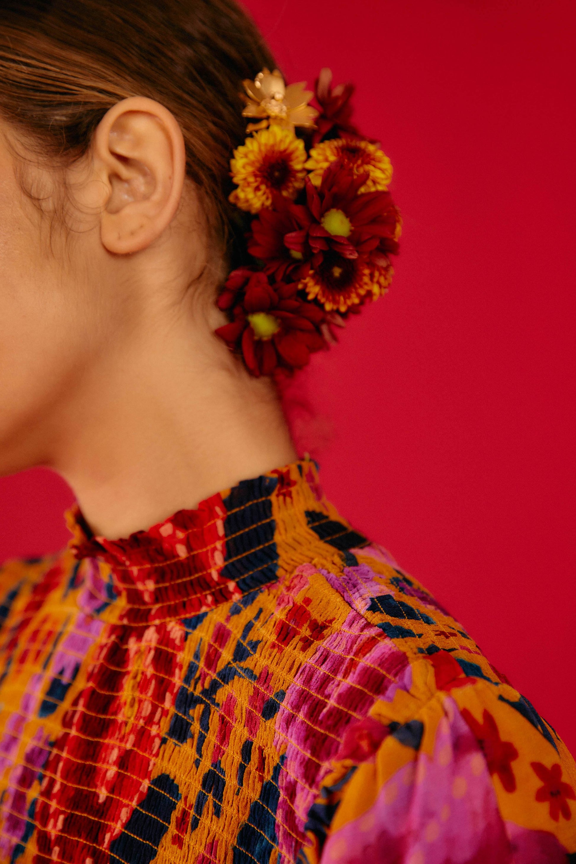 Farm Rio Yellow Floral Dream Blouse