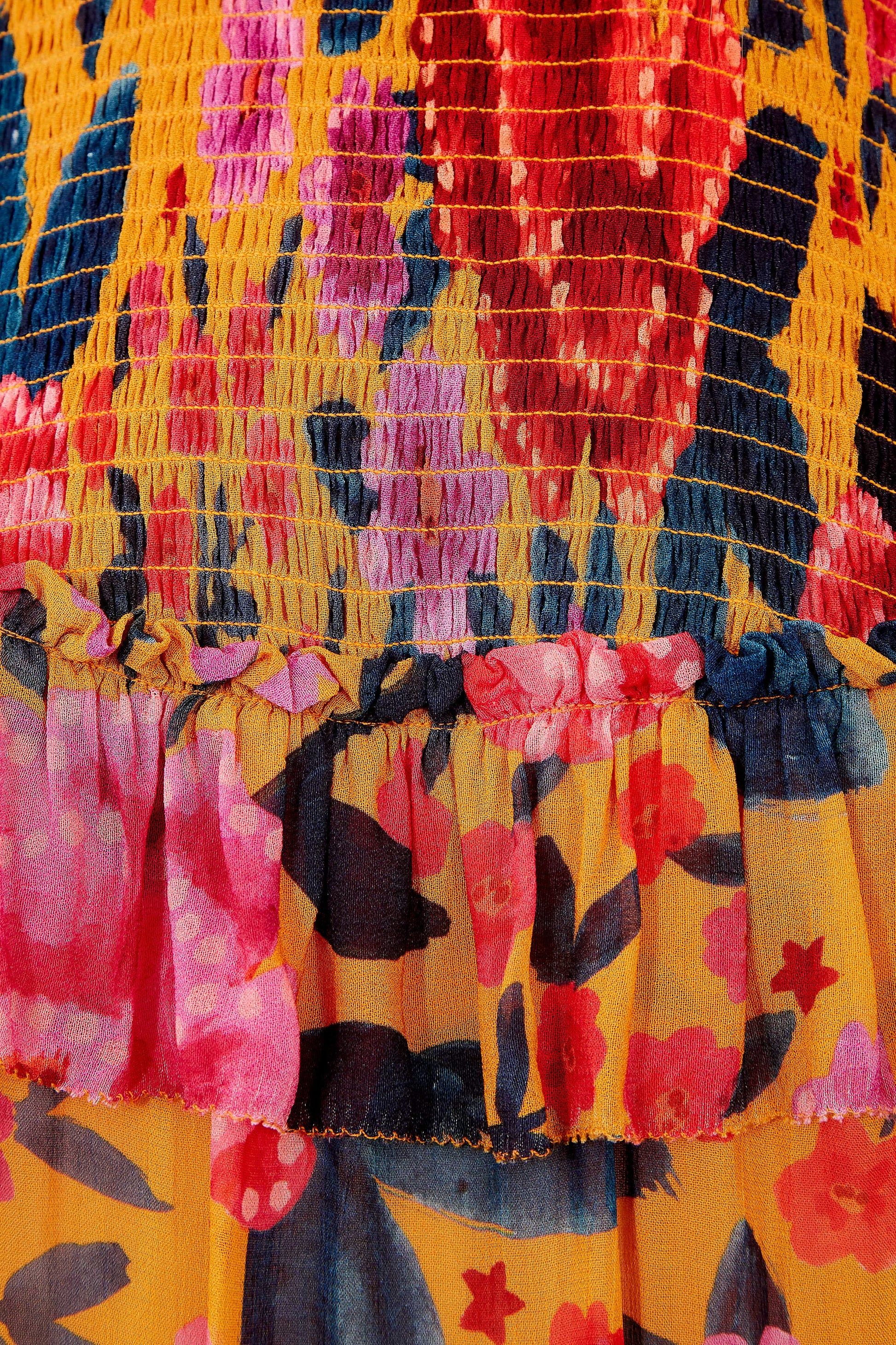 Farm Rio Yellow Floral Dream Blouse