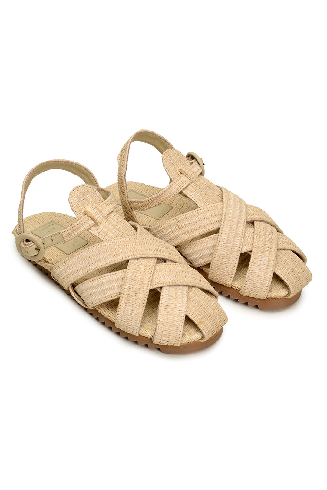  SYNTHETIC RAFFIA ZIGZAG SANDAL