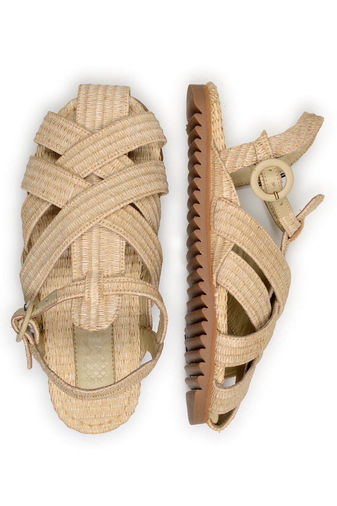  SYNTHETIC RAFFIA ZIGZAG SANDAL