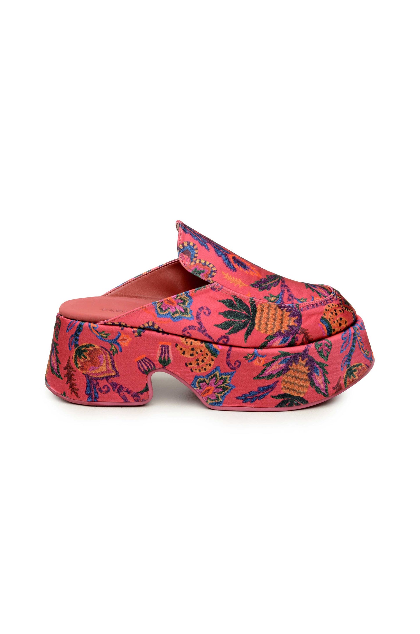 Farm Rio Pink Sunset Tapestry Platform Loafer Mule