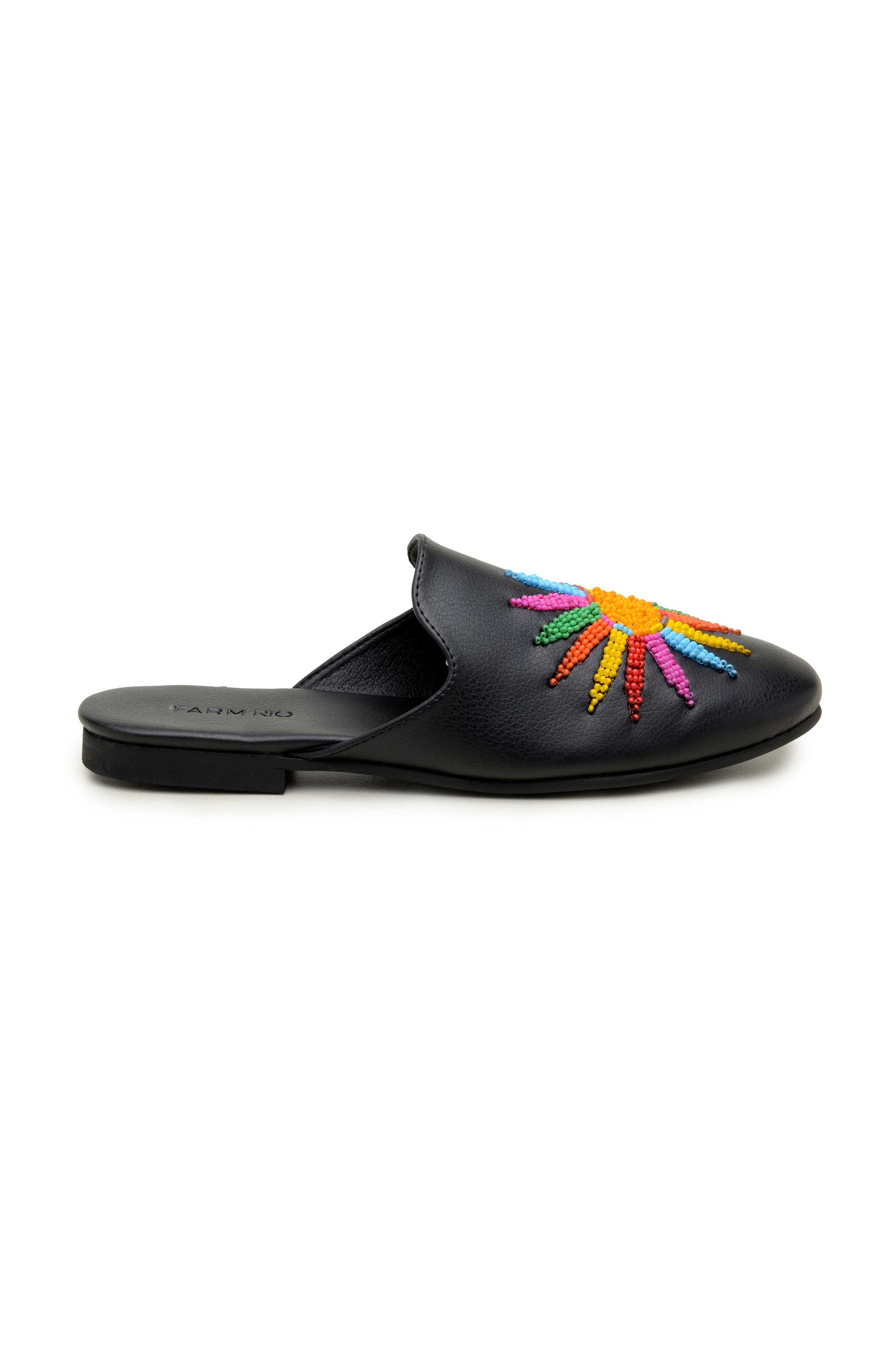  Black Sunshine Flat Mule