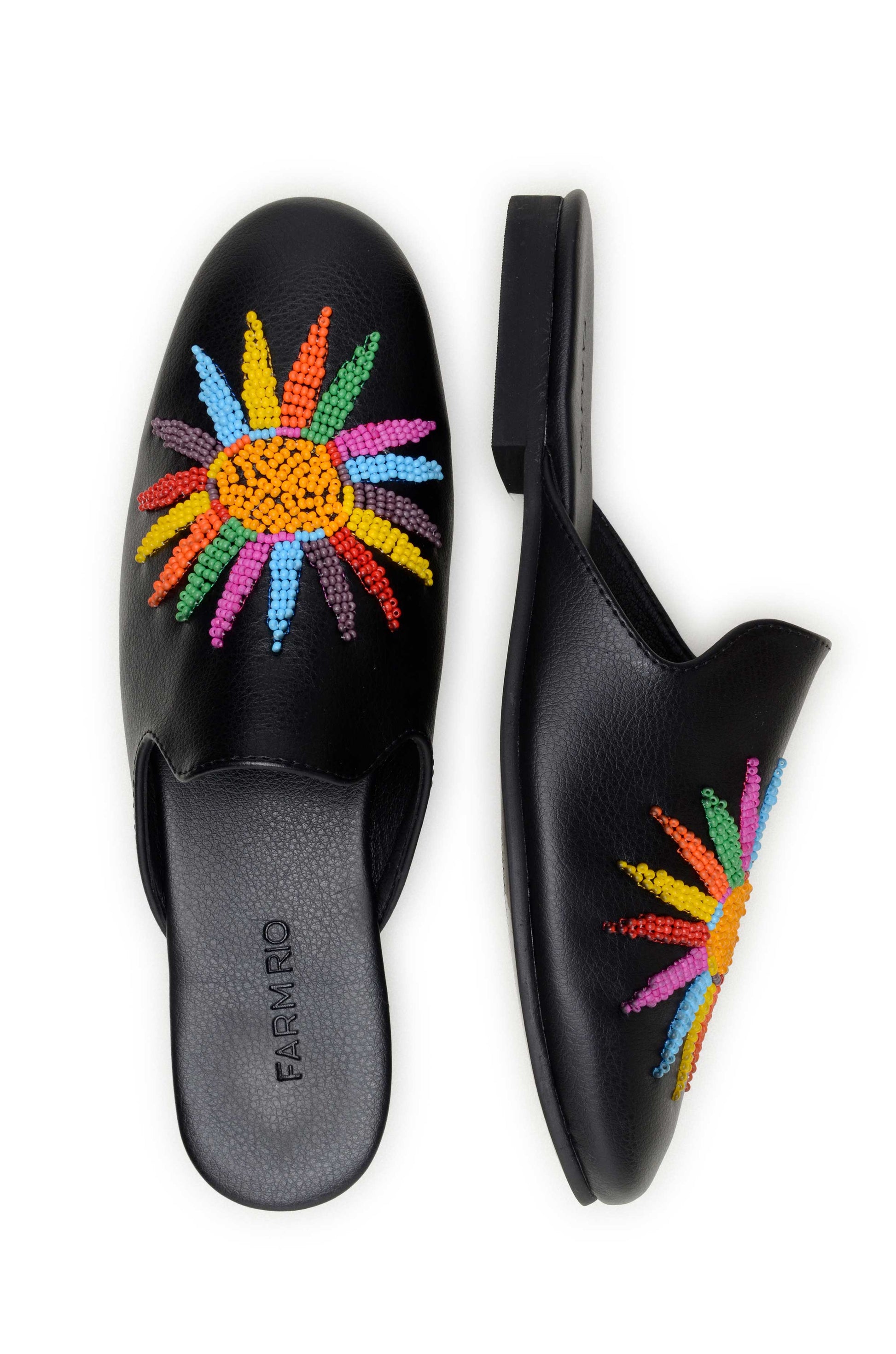  Black Sunshine Flat Mule