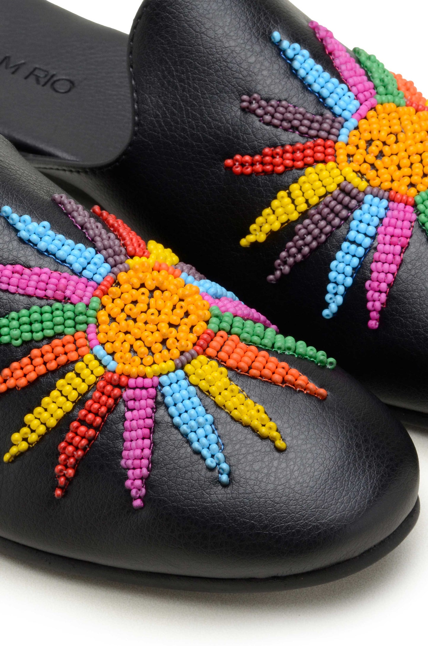  Black Sunshine Flat Mule