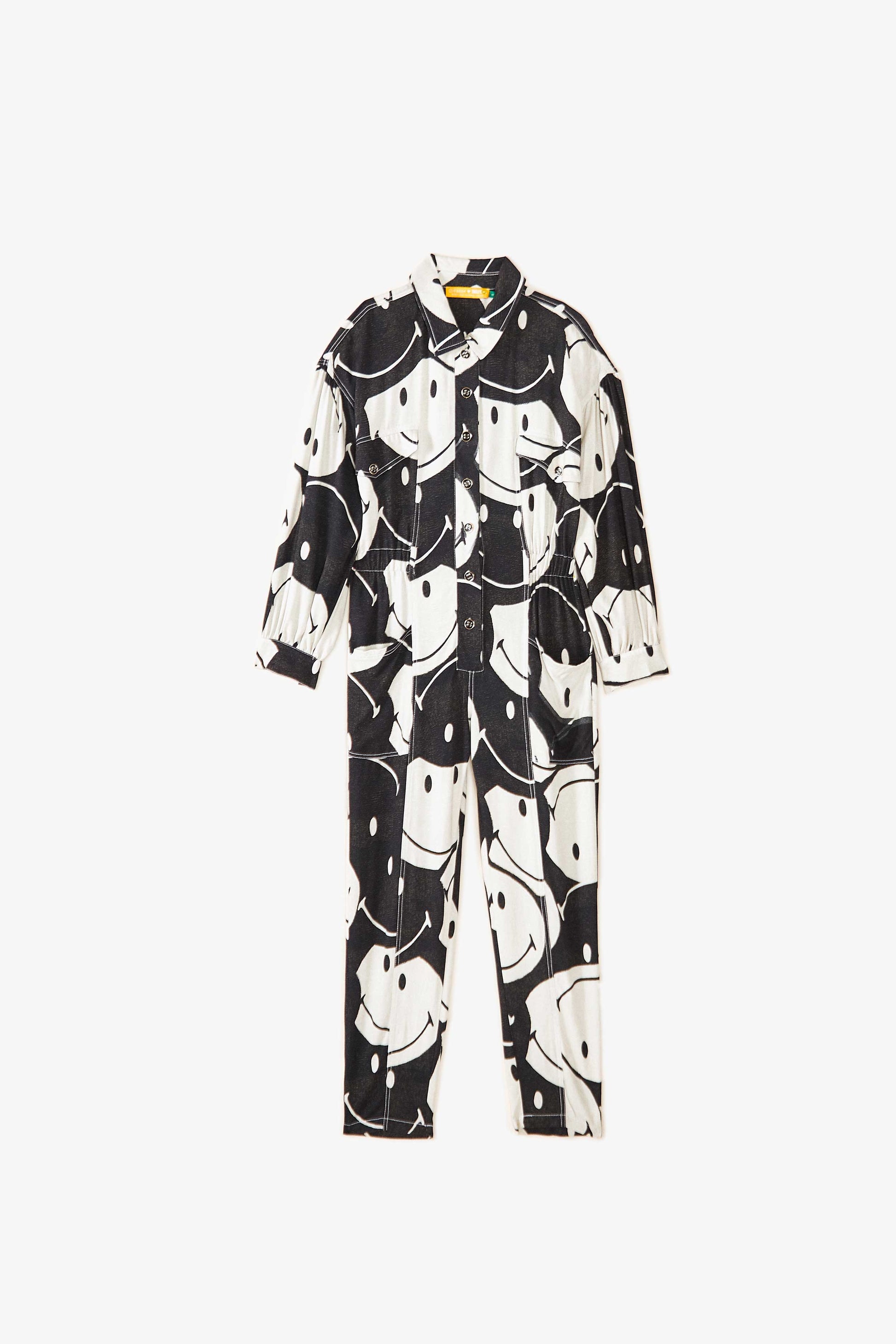 Farm Rio Black & White Smiley® Jumpsuit