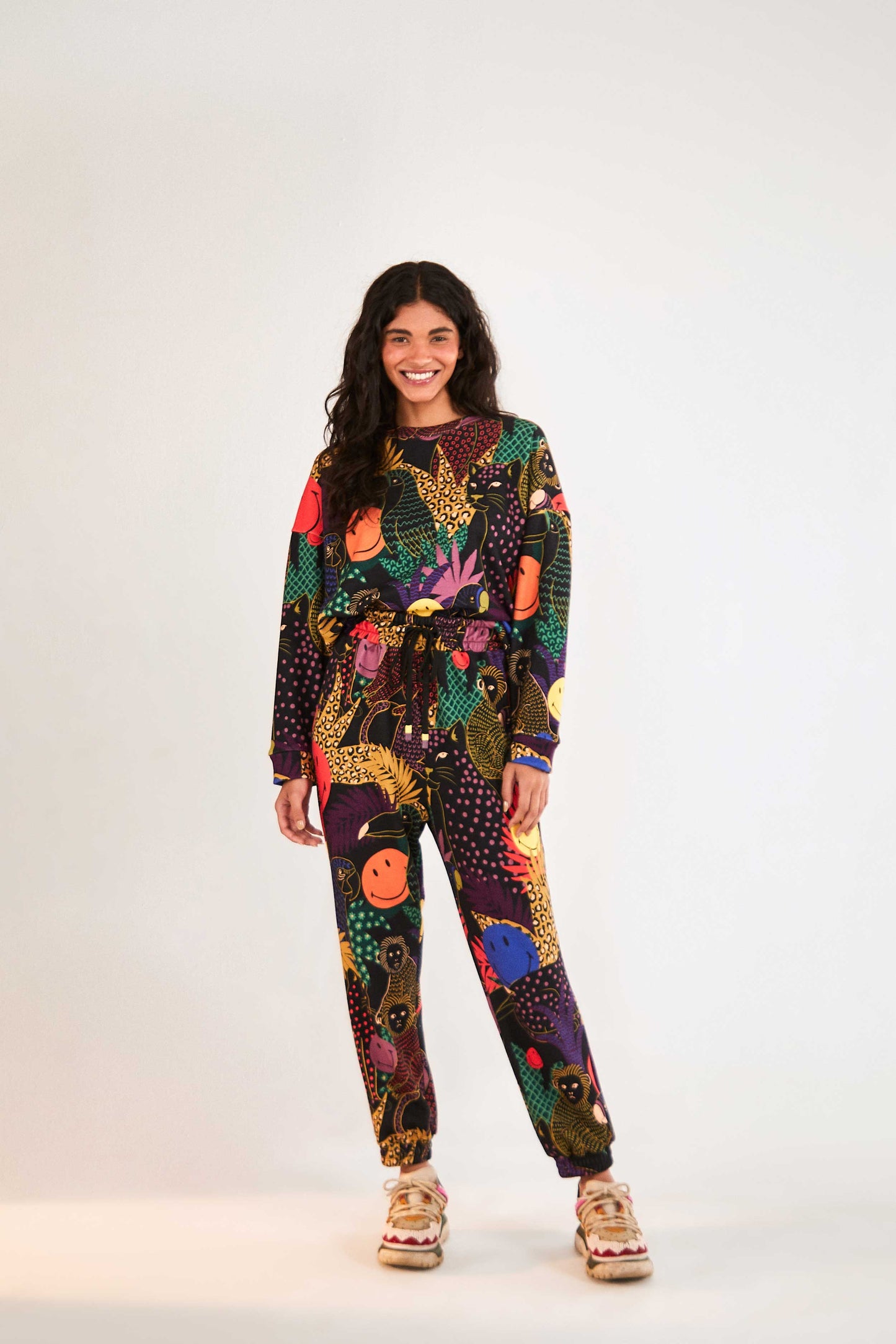 Farm Rio Pop Jungle Smiley® Sweatshirt
