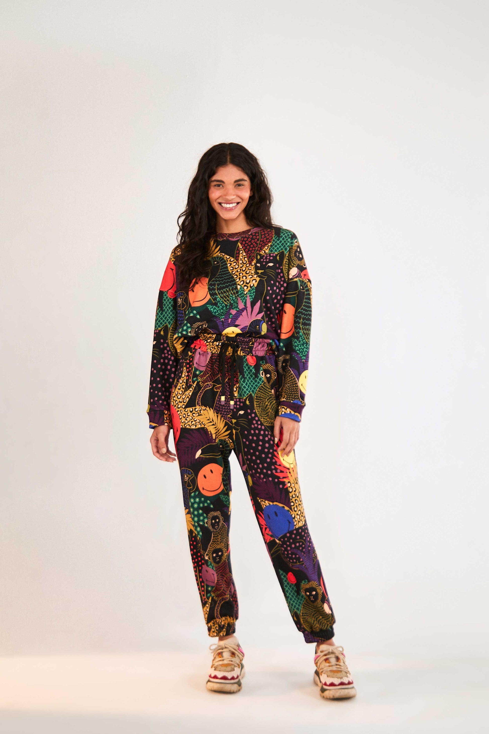 Farm Rio Pop Jungle Smiley® Sweatshirt