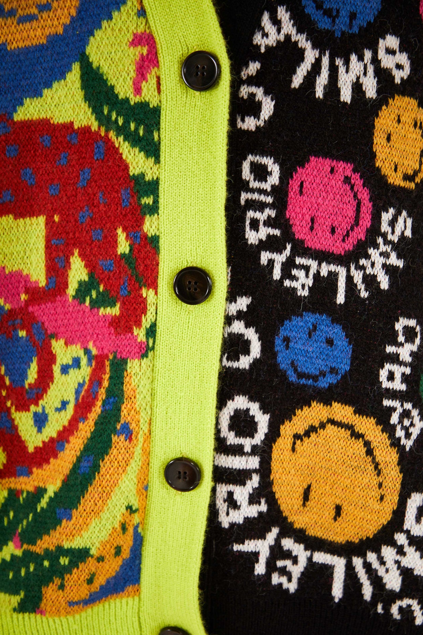 Farm Rio Mixed Prints Smiley® Cardigan
