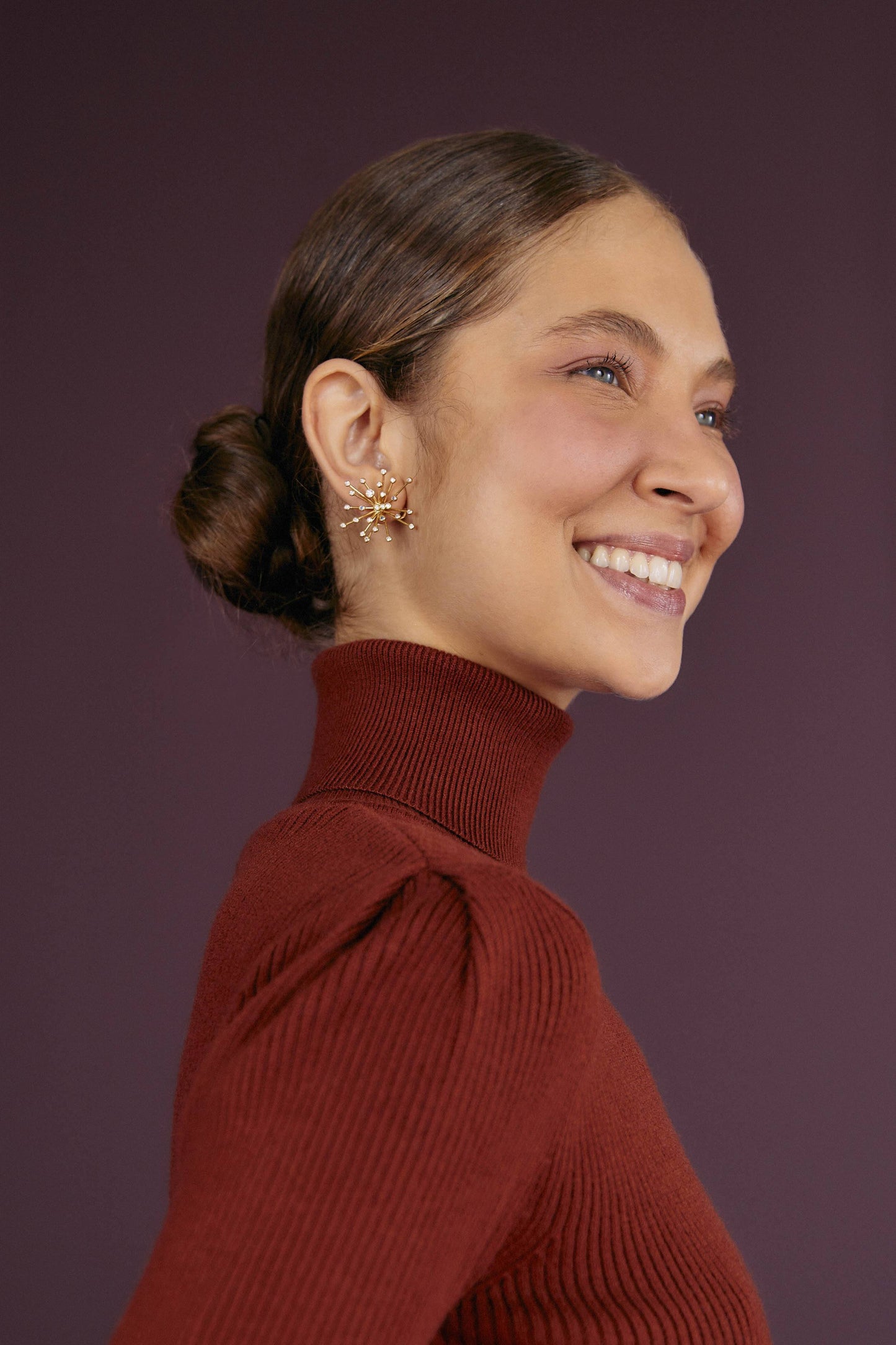 Farm Rio BROWN KNIT BLOUSE