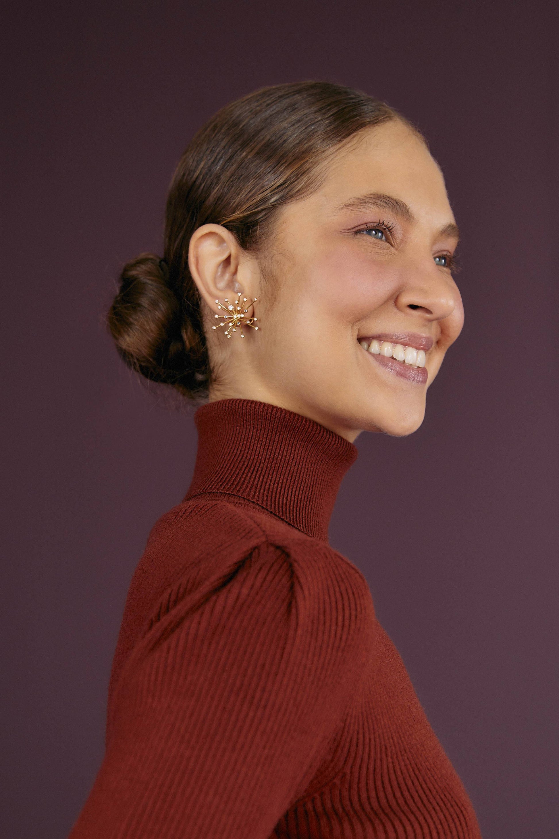 Farm Rio BROWN KNIT BLOUSE