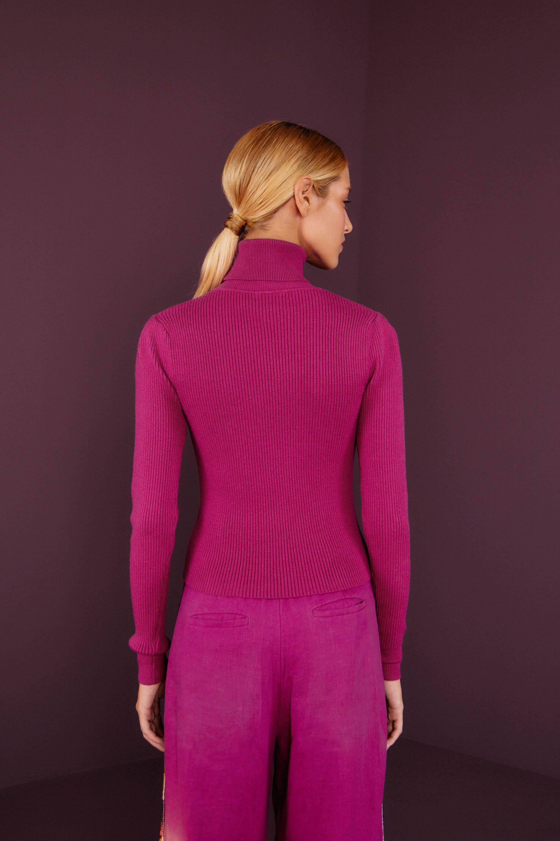Farm Rio PINK KNIT BLOUSE