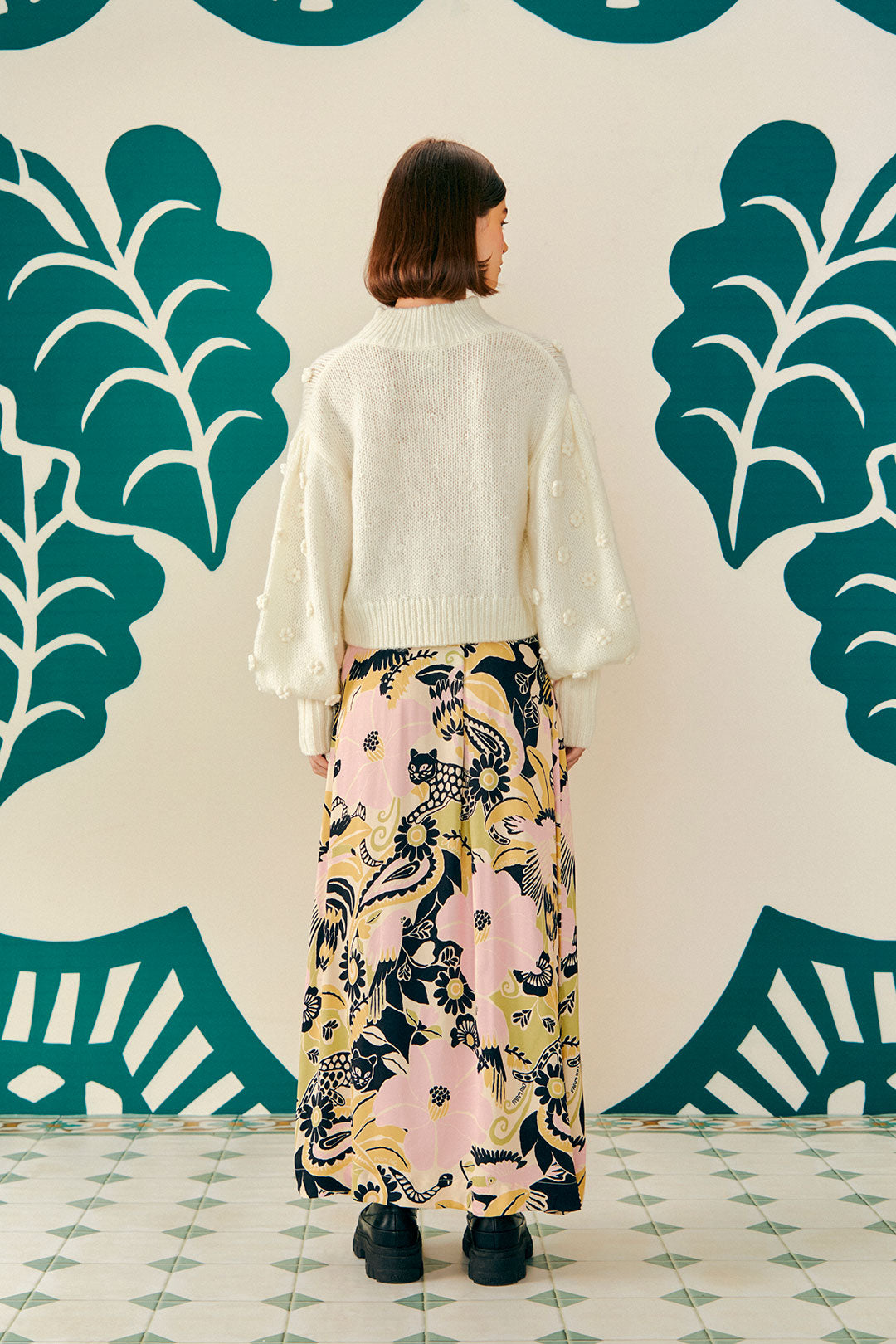 Farm Rio White Handmade Flowers Sweater