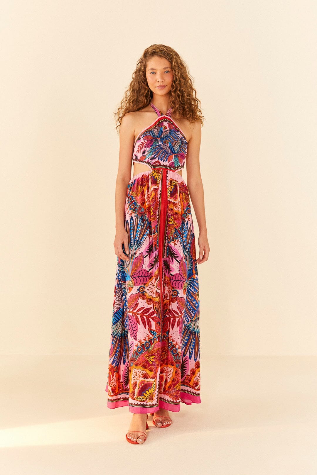  Macaw Scarf Maxi Dress