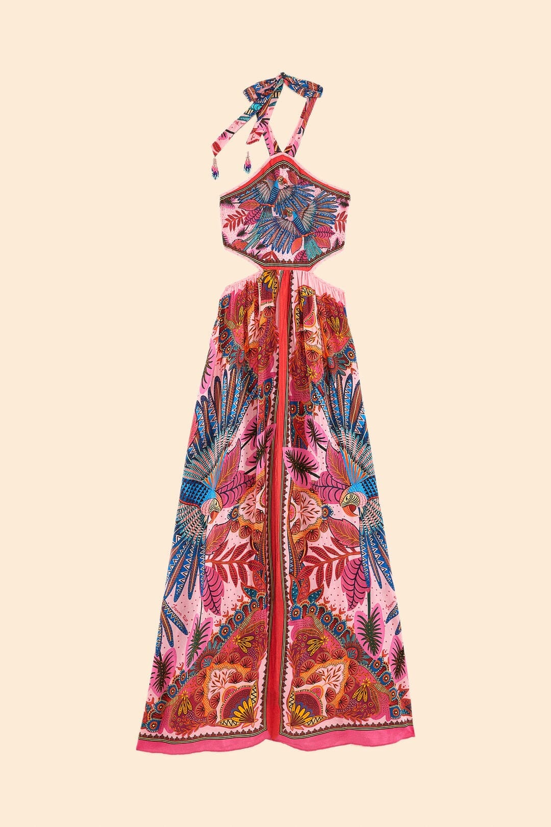  Macaw Scarf Maxi Dress