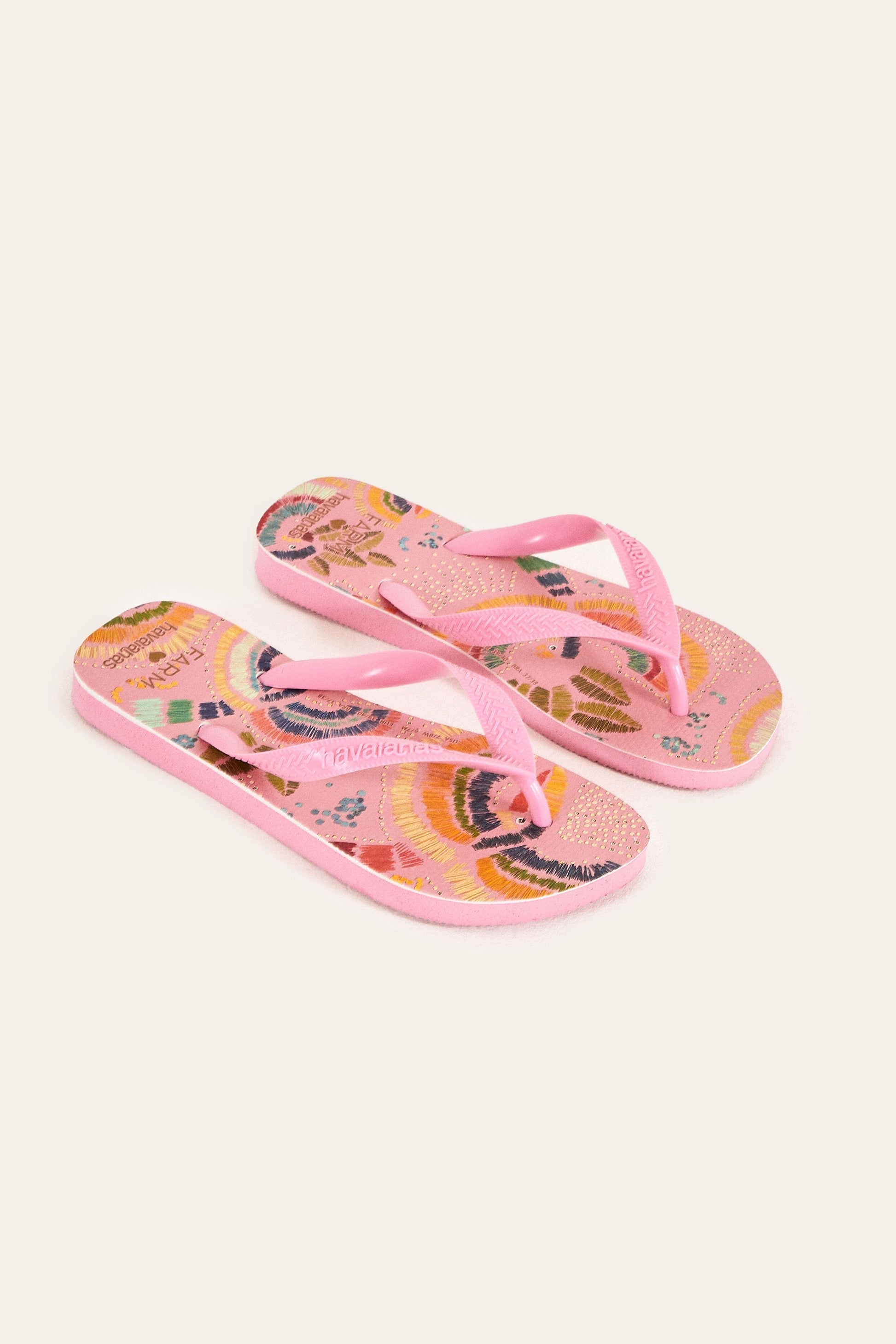  Pink Colorful Birds Havaianas Sandals