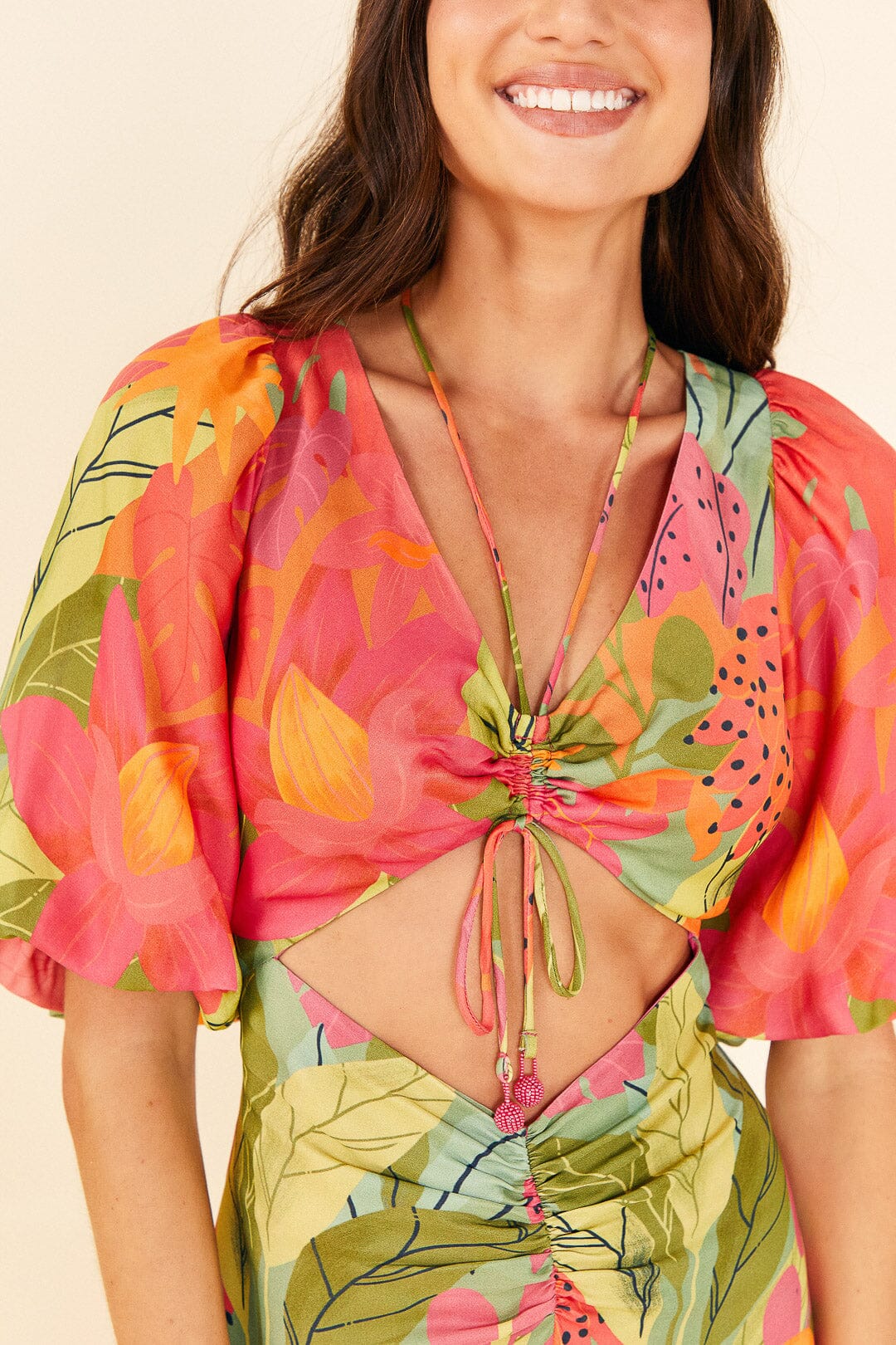 Farm Rio Sweet Forest Lenzing™ Ecovero™ Viscose Midi Dress