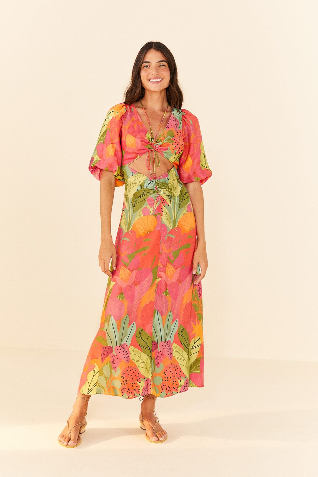 Farm Rio Sweet Forest Lenzing™ Ecovero™ Viscose Midi Dress