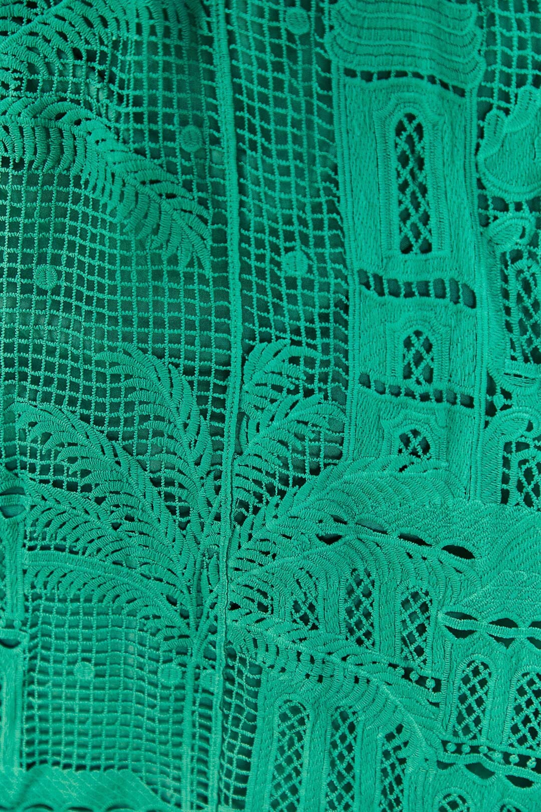 Farm Rio Green Morada Boa Guipure Dress