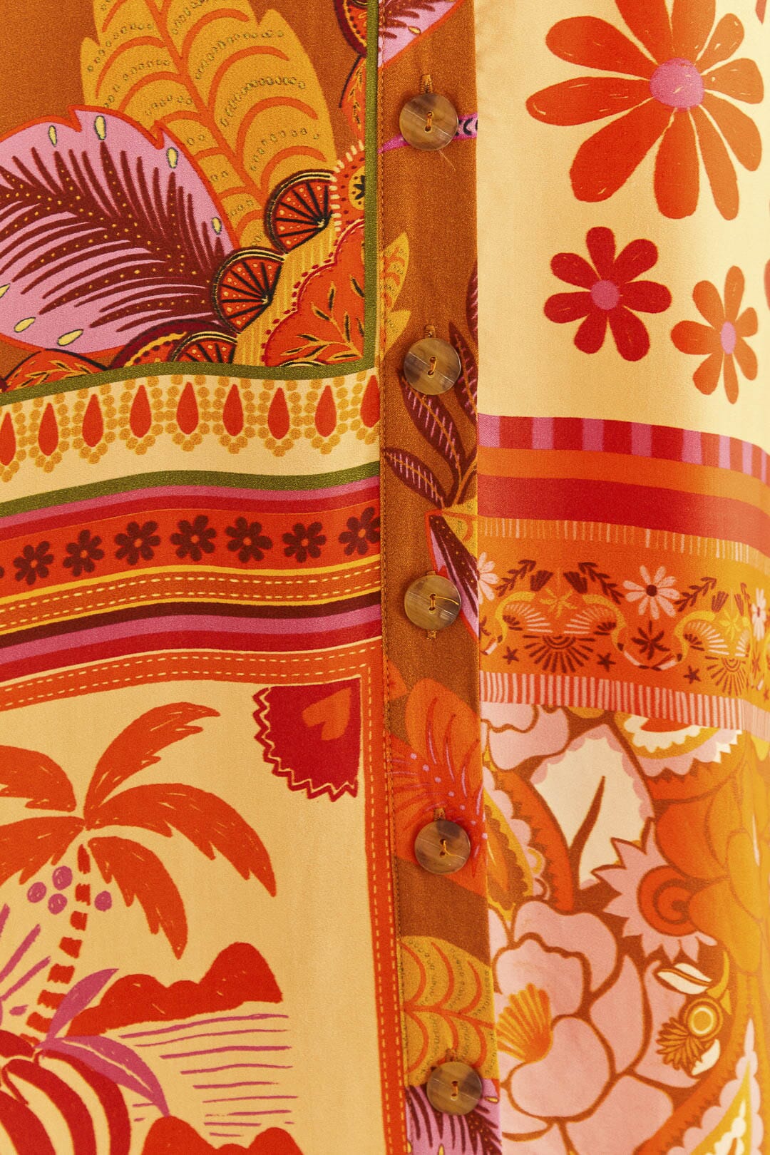 Farm Rio Forest Mixed Scarves Lenzing™ Ecovero™ Viscose Shirtdress