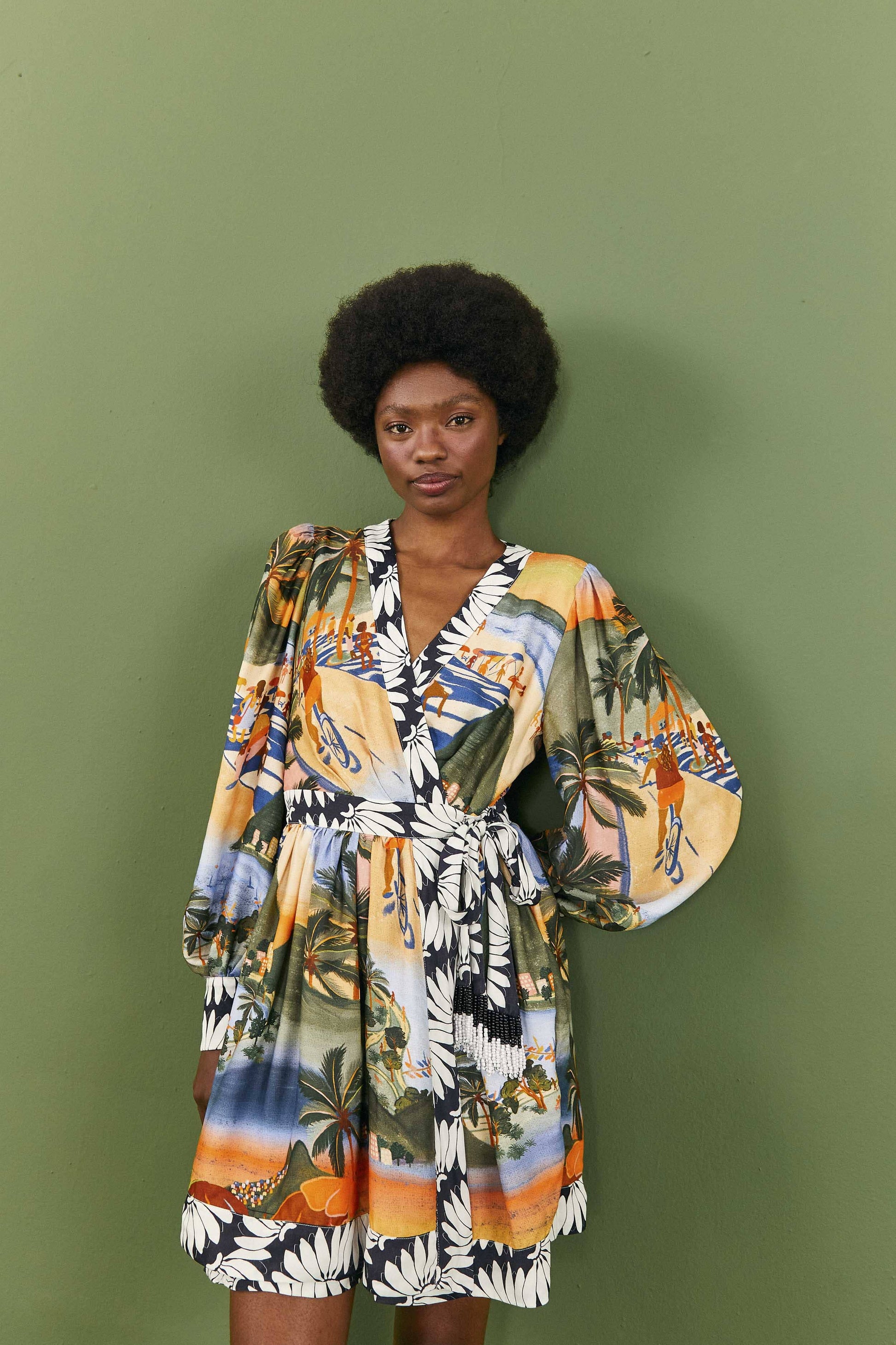 Farm Rio CariocaLenzing™ Ecovero™ Viscose Mini Dress