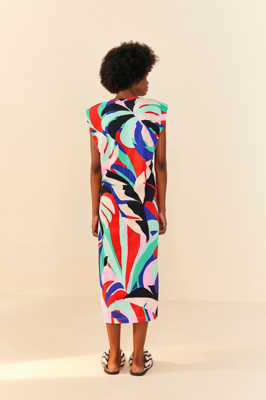 Farm Rio Colorful Monstera Organic Cotton T-Shirt Dress