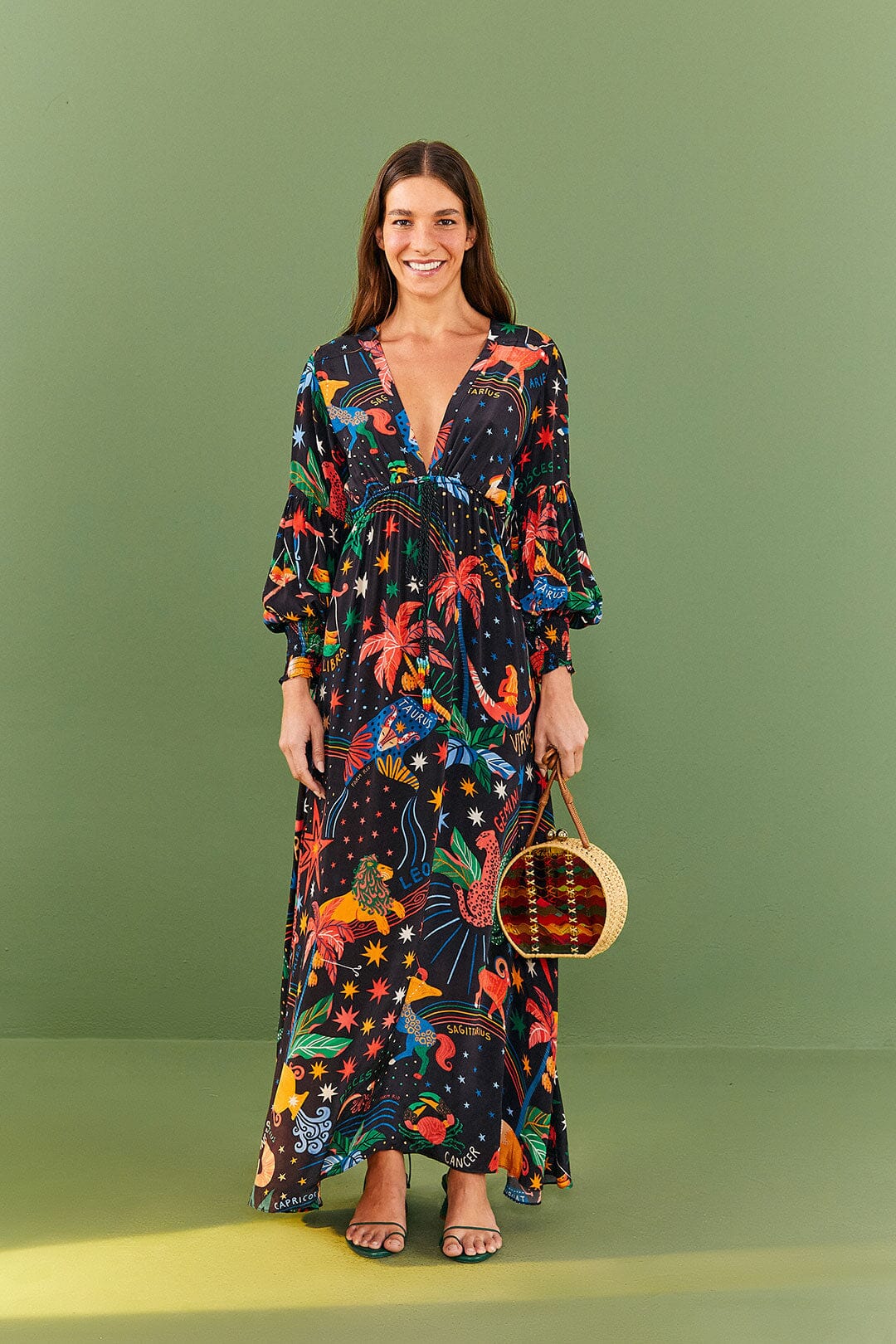 Farm Rio Zodiac Maxi Dress